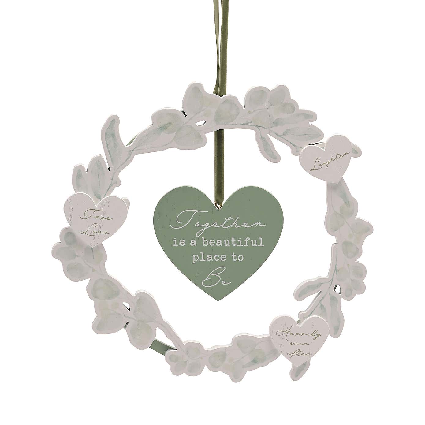 Love Story Together is a Beautiful Place To Be Wreath