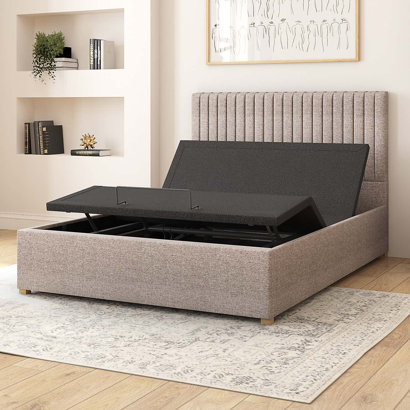 Grant Saxon Twill Adjustable Bed