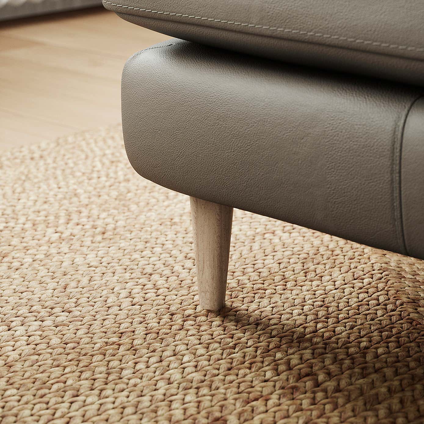 Sven Classic Leather Large Corner Chaise Sofa