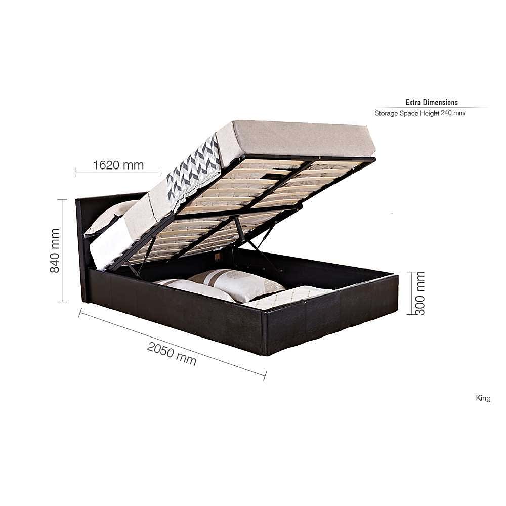 Berlin Faux Leather Ottoman Bed Frame