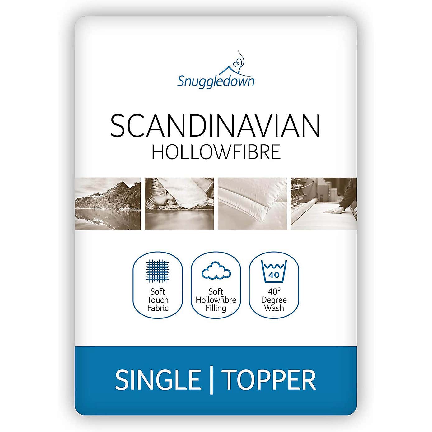 Snuggledown Scandinavian Hollowfibre Mattress Topper