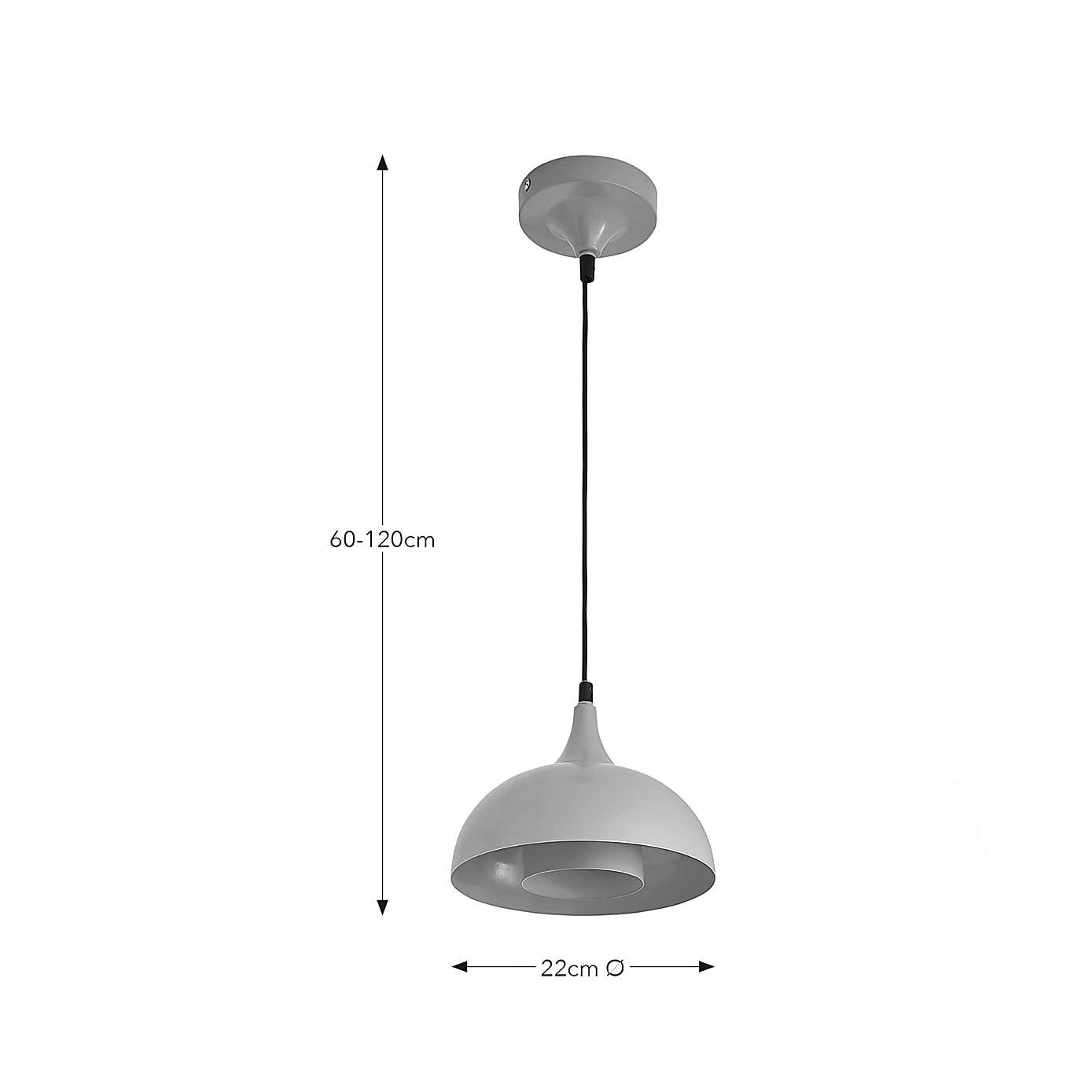 Elements Lennon Industrial 2 Tier Dome Mini Pendant Light