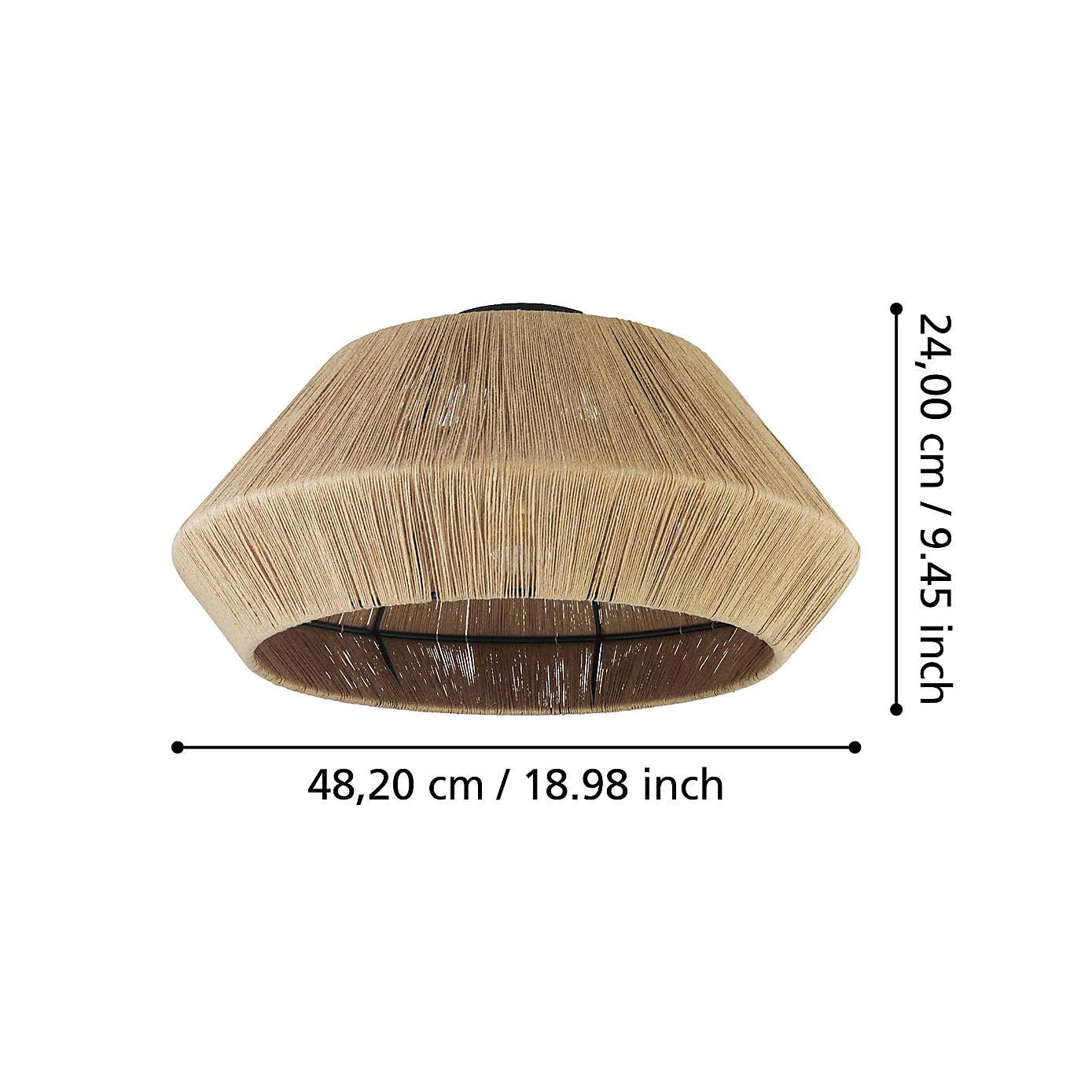 EGLO Alderney Hemp Yarn Ceiling Light