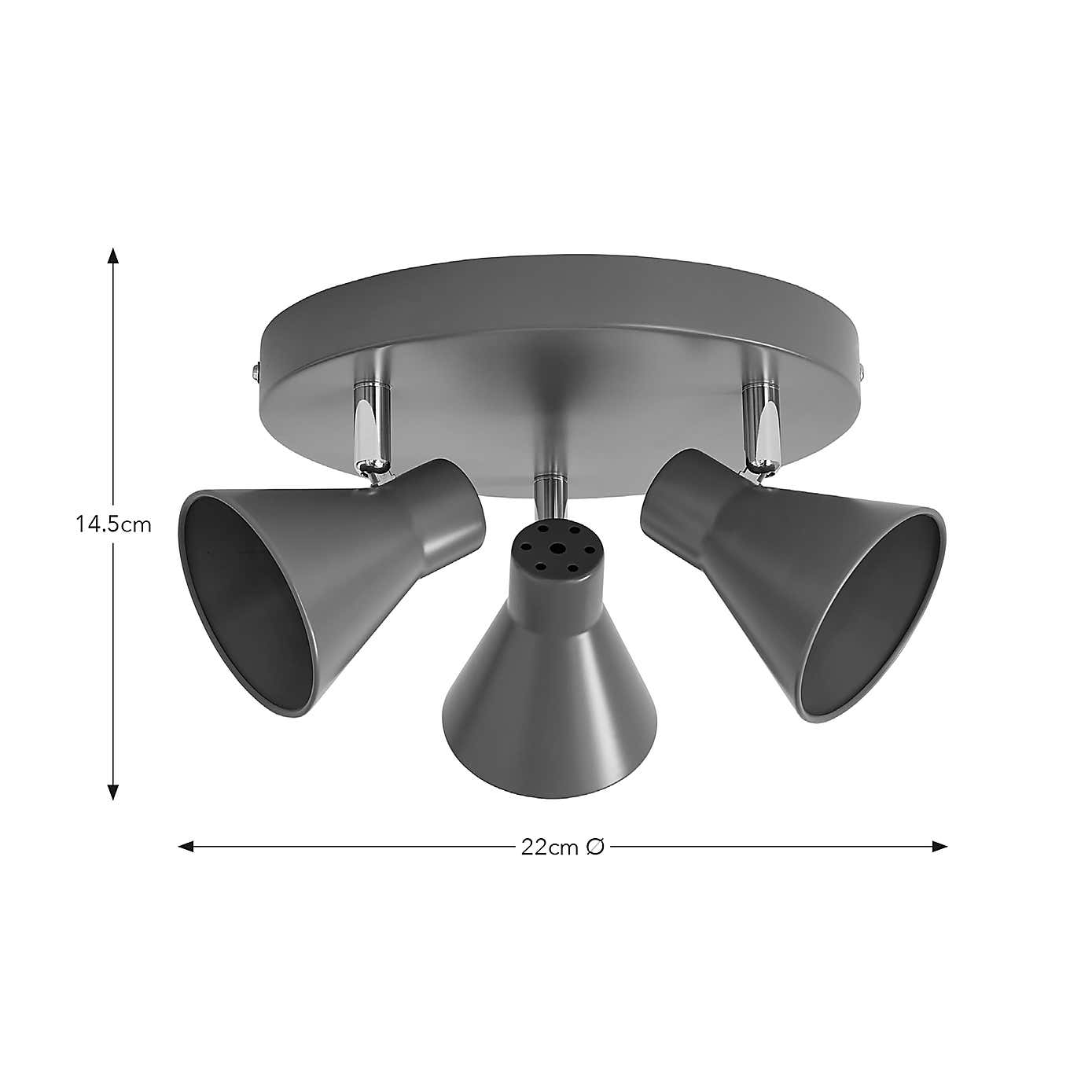 Elements Briggs 3 Light Adjustable Spotlight