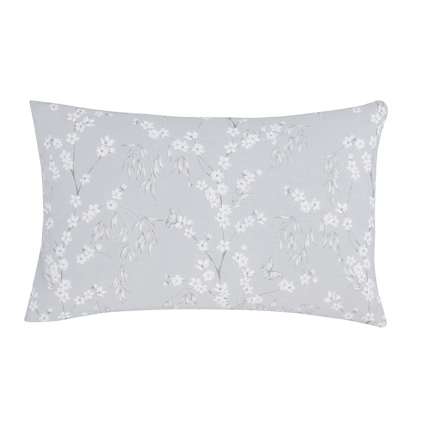 Cassia Grey Duvet Cover & Pillowcase Set