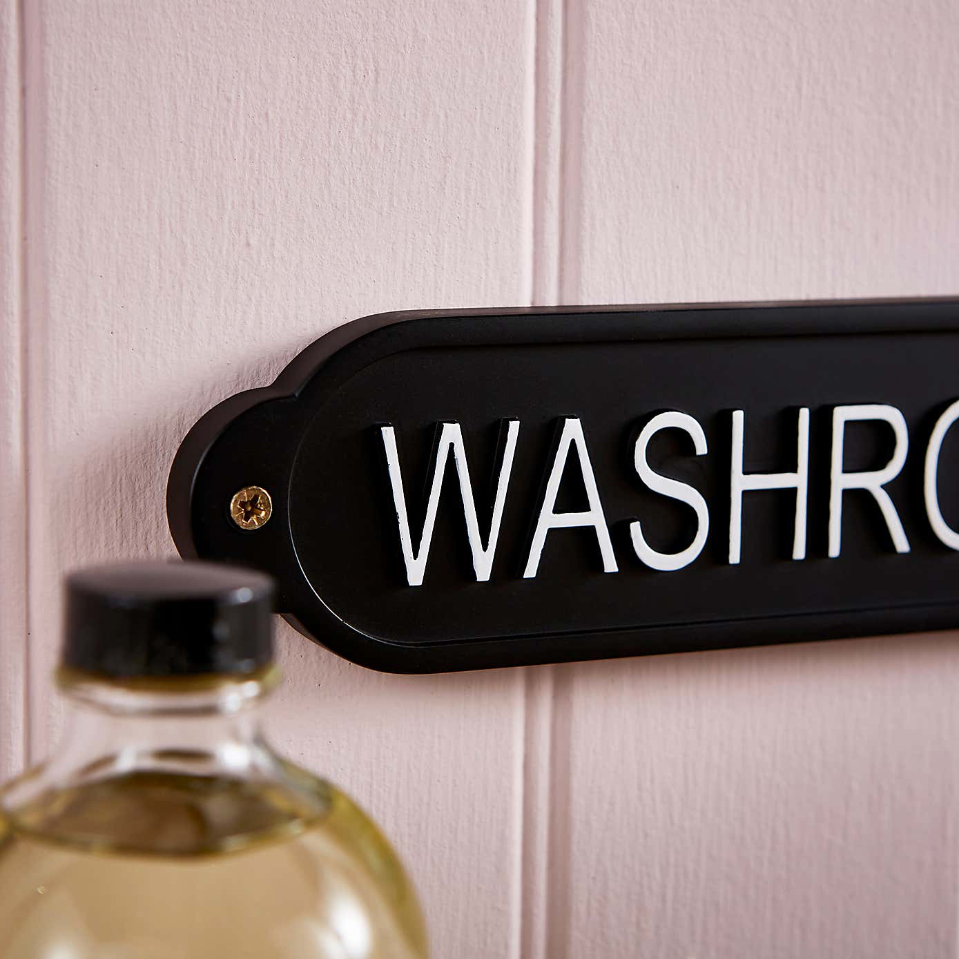 Heart and Soul 'WASHROOM' Plaque