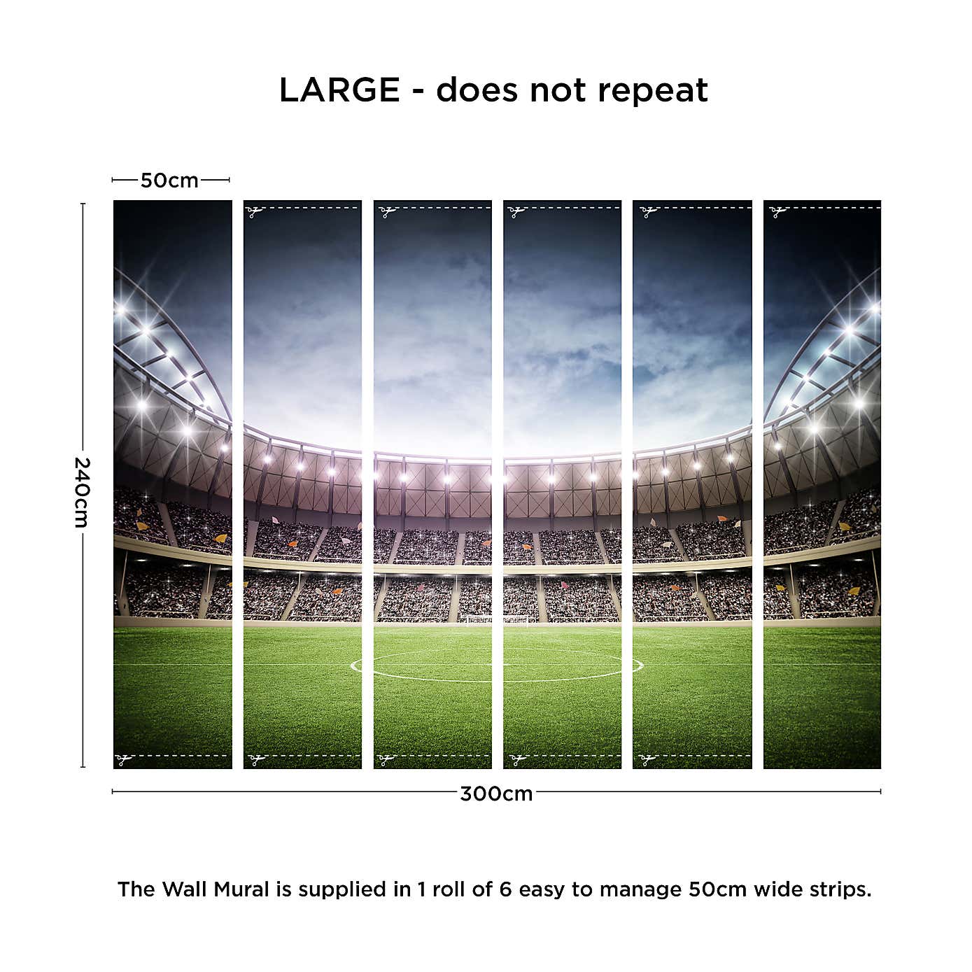 Football Stadium Wall Mural