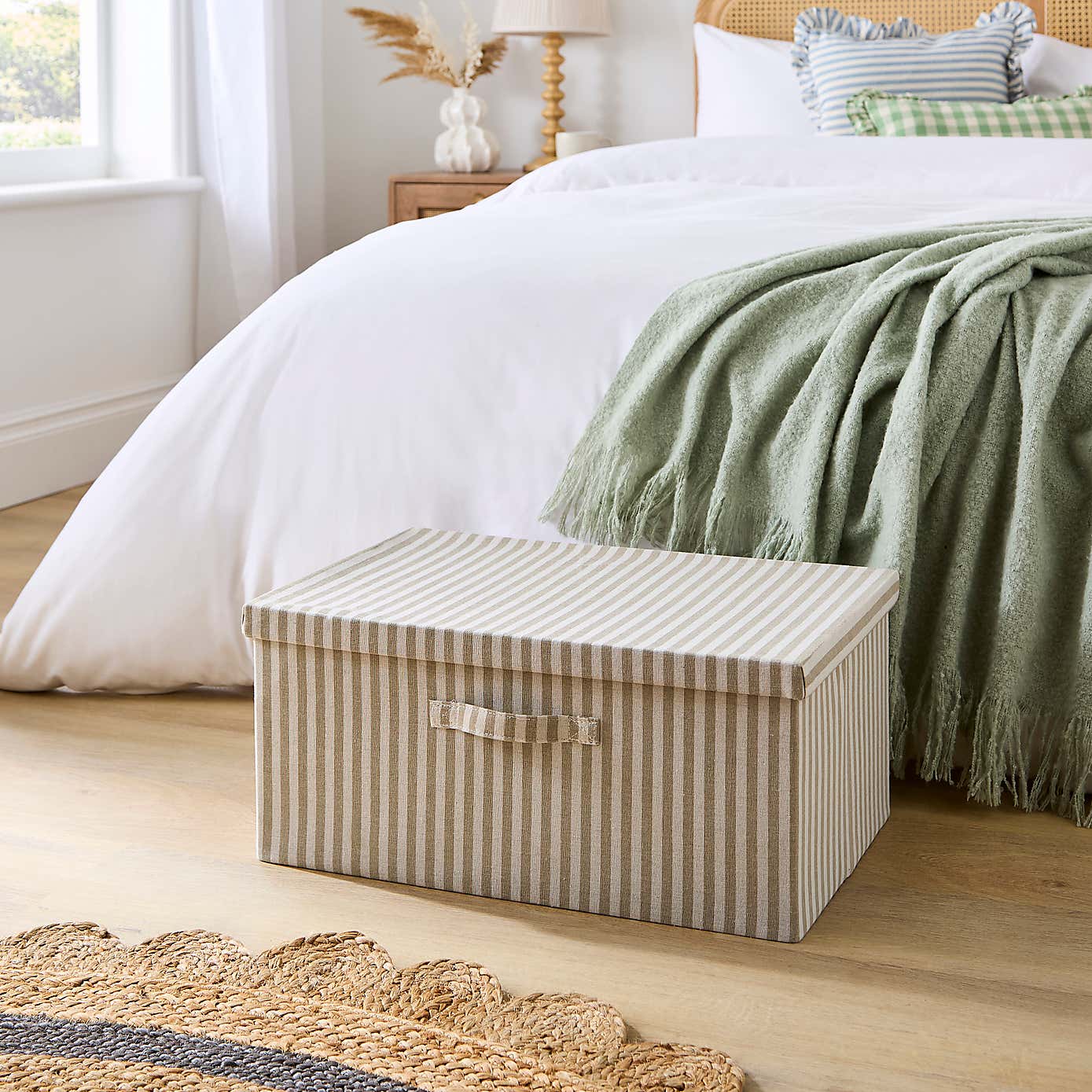Striped Foldable Storage Box
