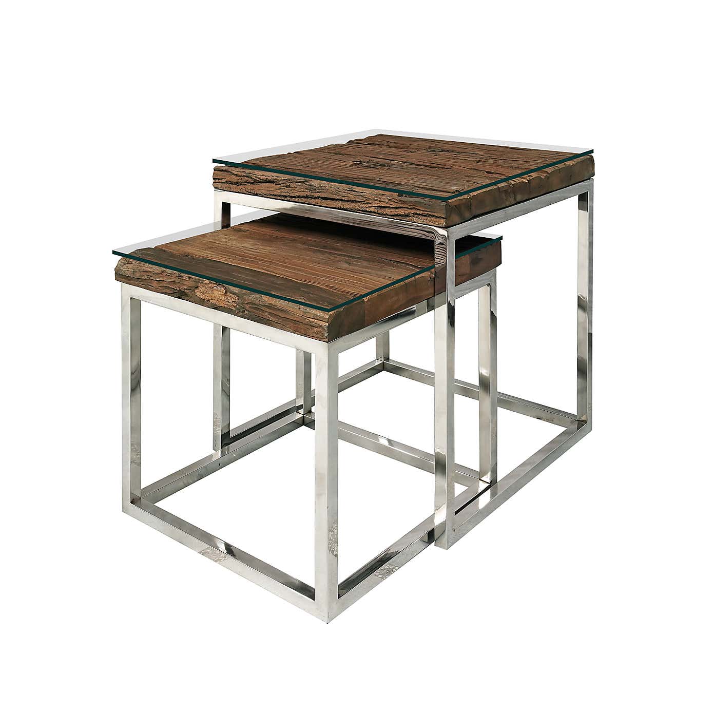 Indus Valley Railway Sleeper Nest Of 2 Tables