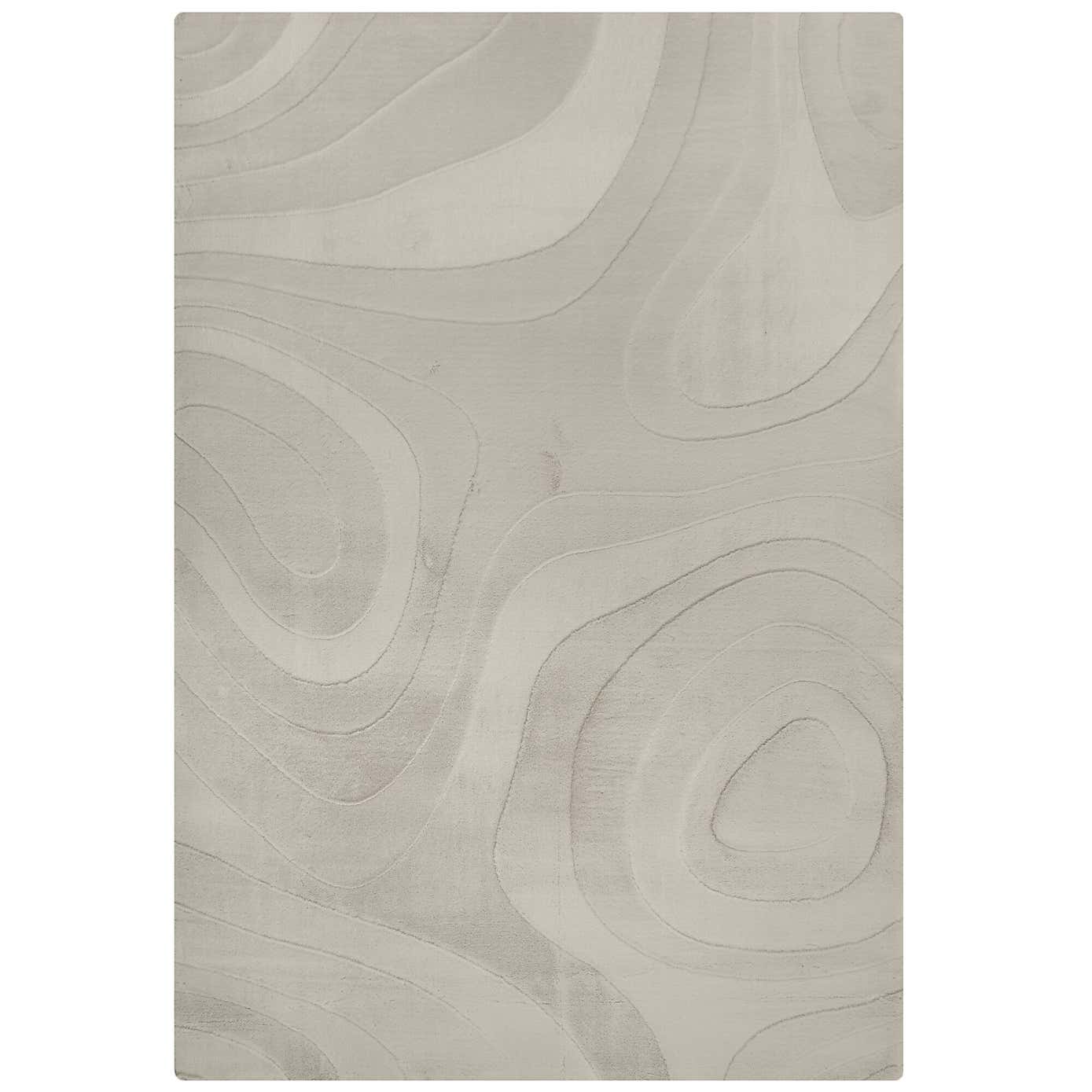Neve Abstract Faux Fur Wave Rug