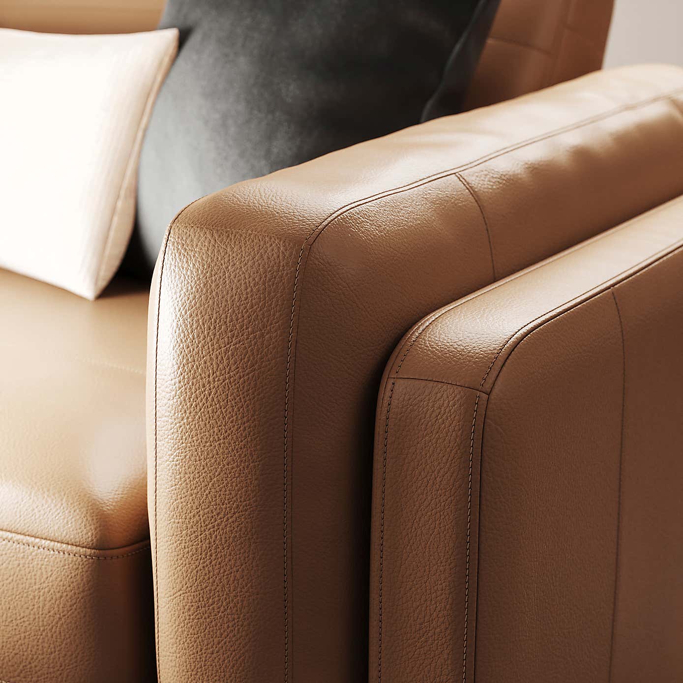 Newton Classic Leather 4 Seater Sofa