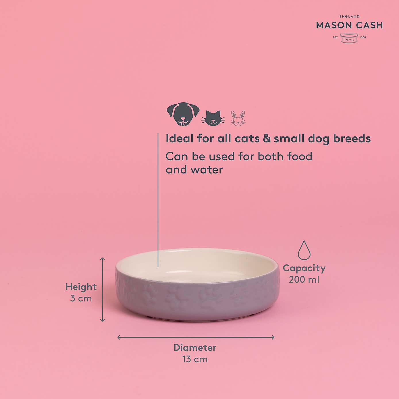 Mason Cash Set of 2 Cat Saucers