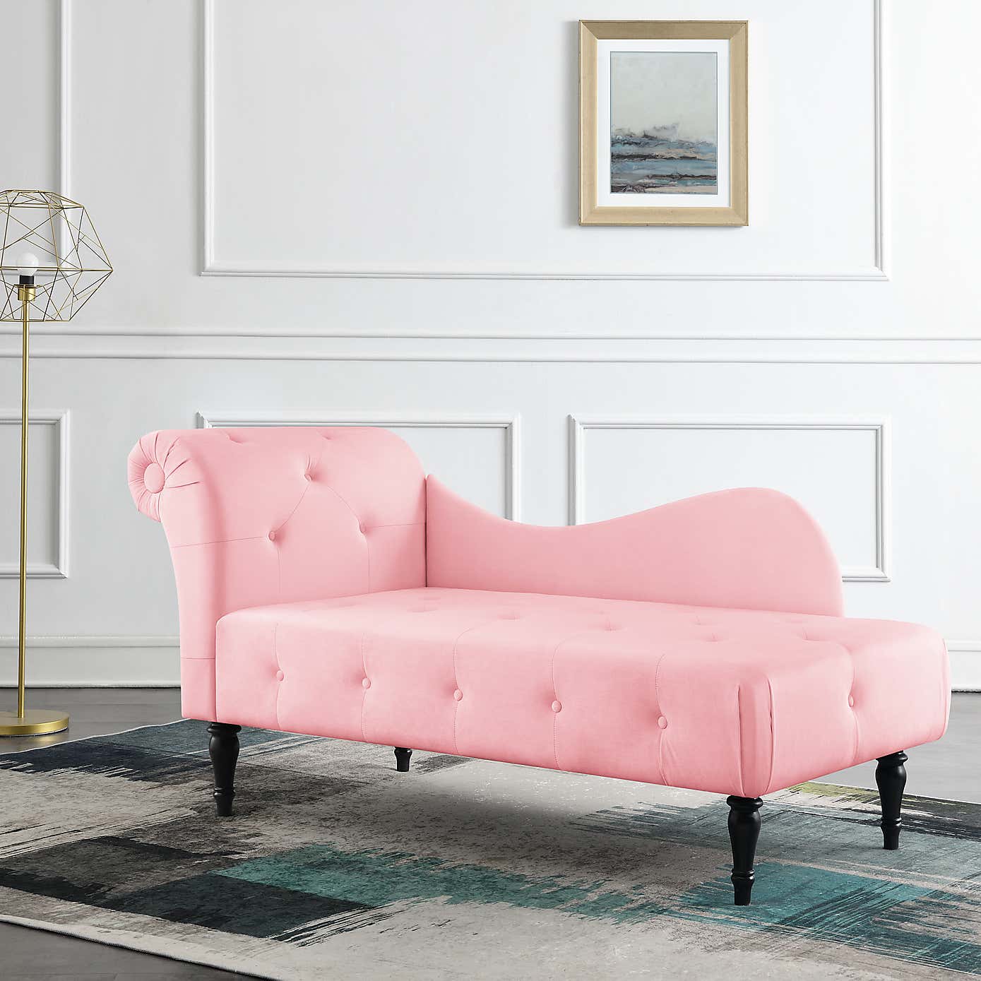 Wisteria Velvet Chaise Lounge