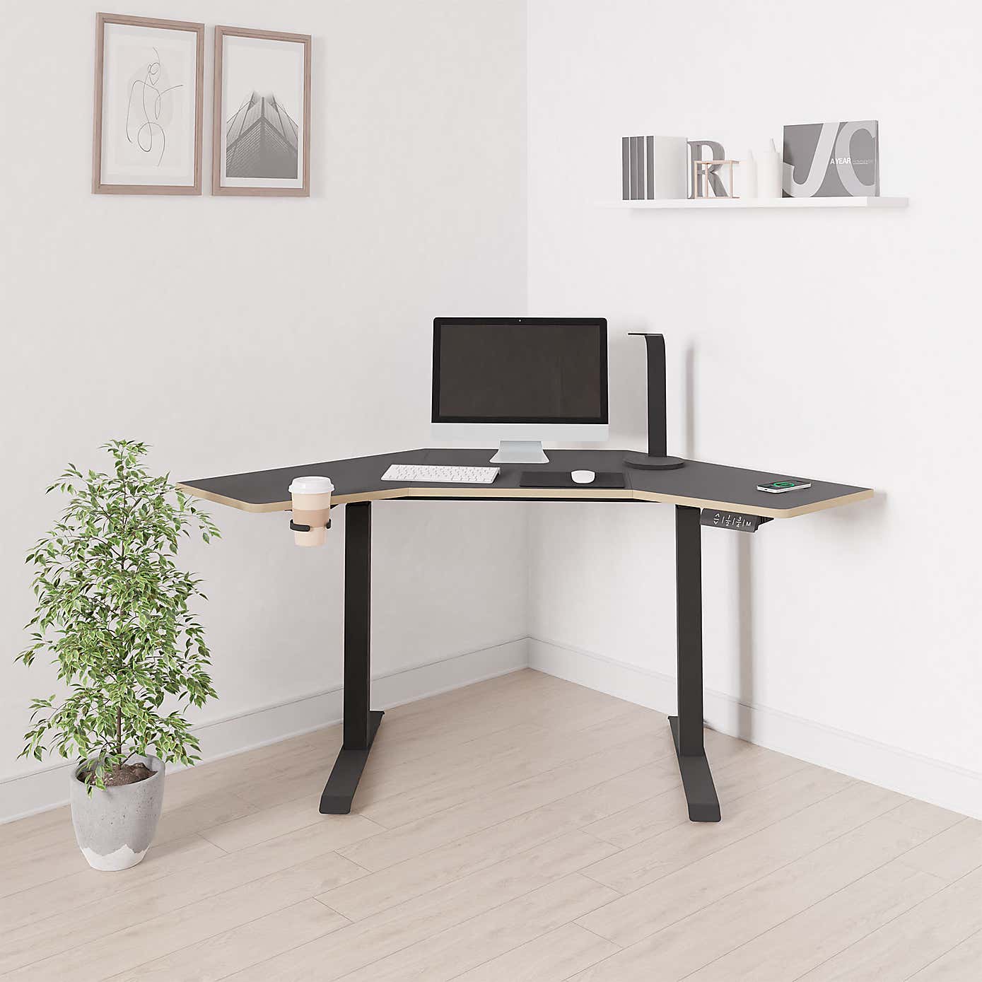 Gino Corner Height Adjustable Desk