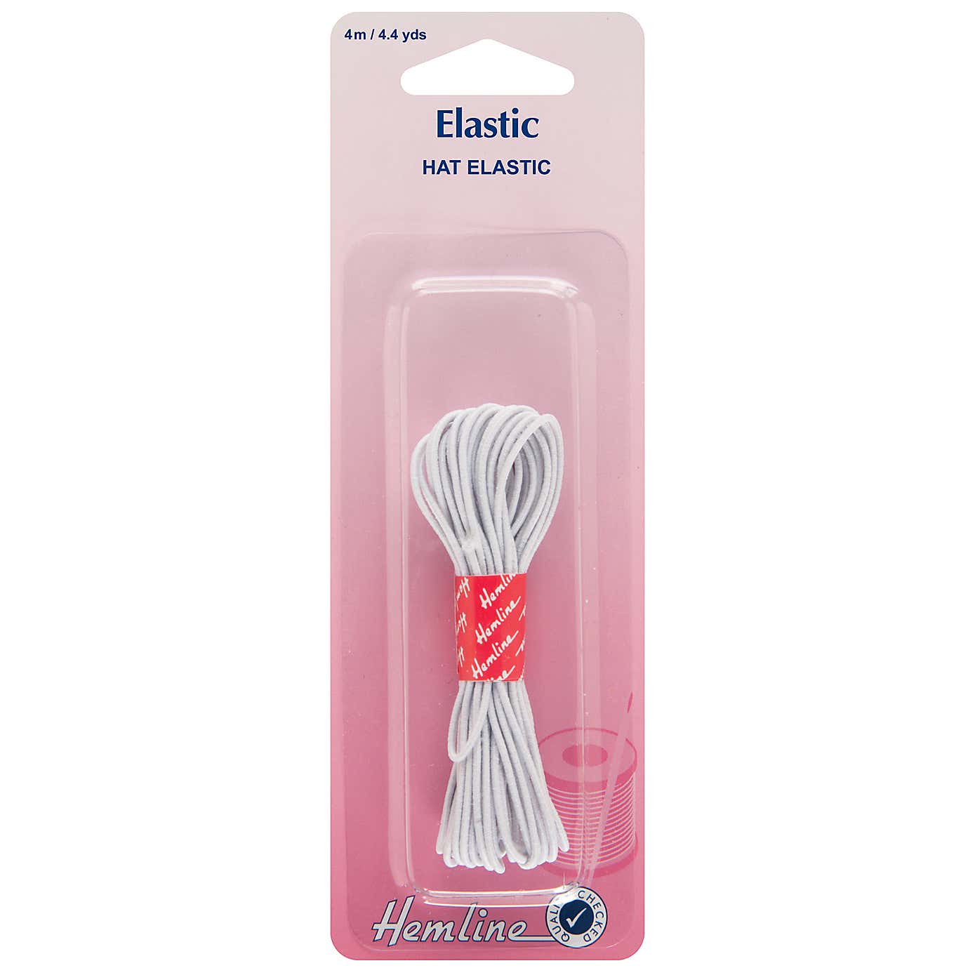 Hemline White Hat Elastic 4m