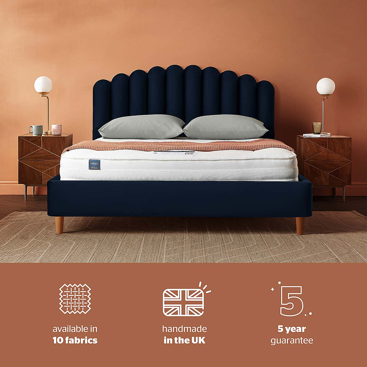 Silentnight Oriana Bed Frame, Velvet