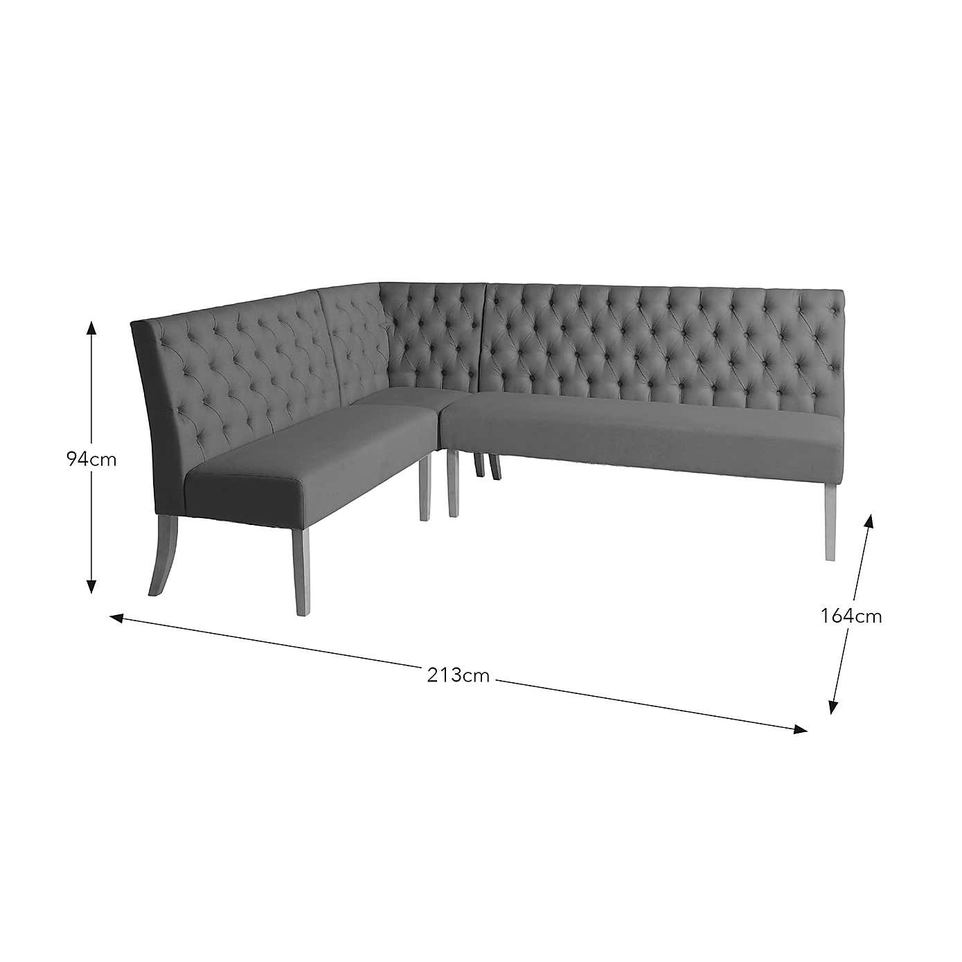 Darcy Corner Dining Bench, Flatweave