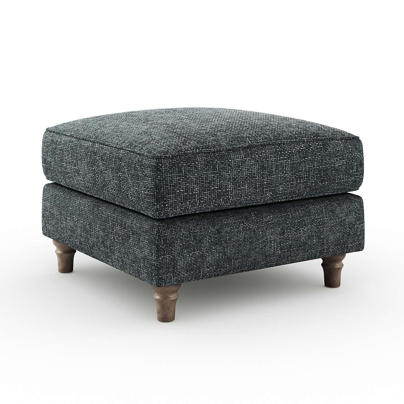 Flori Footstool, Chunky Chenille