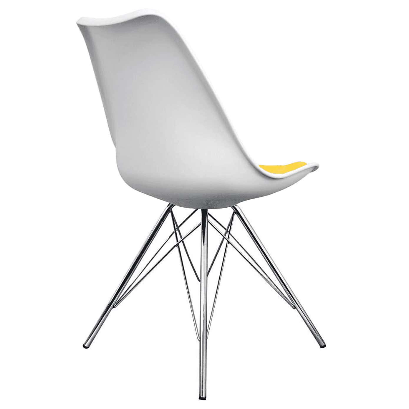 Fusion Living Soho White Plastic Dining Chair