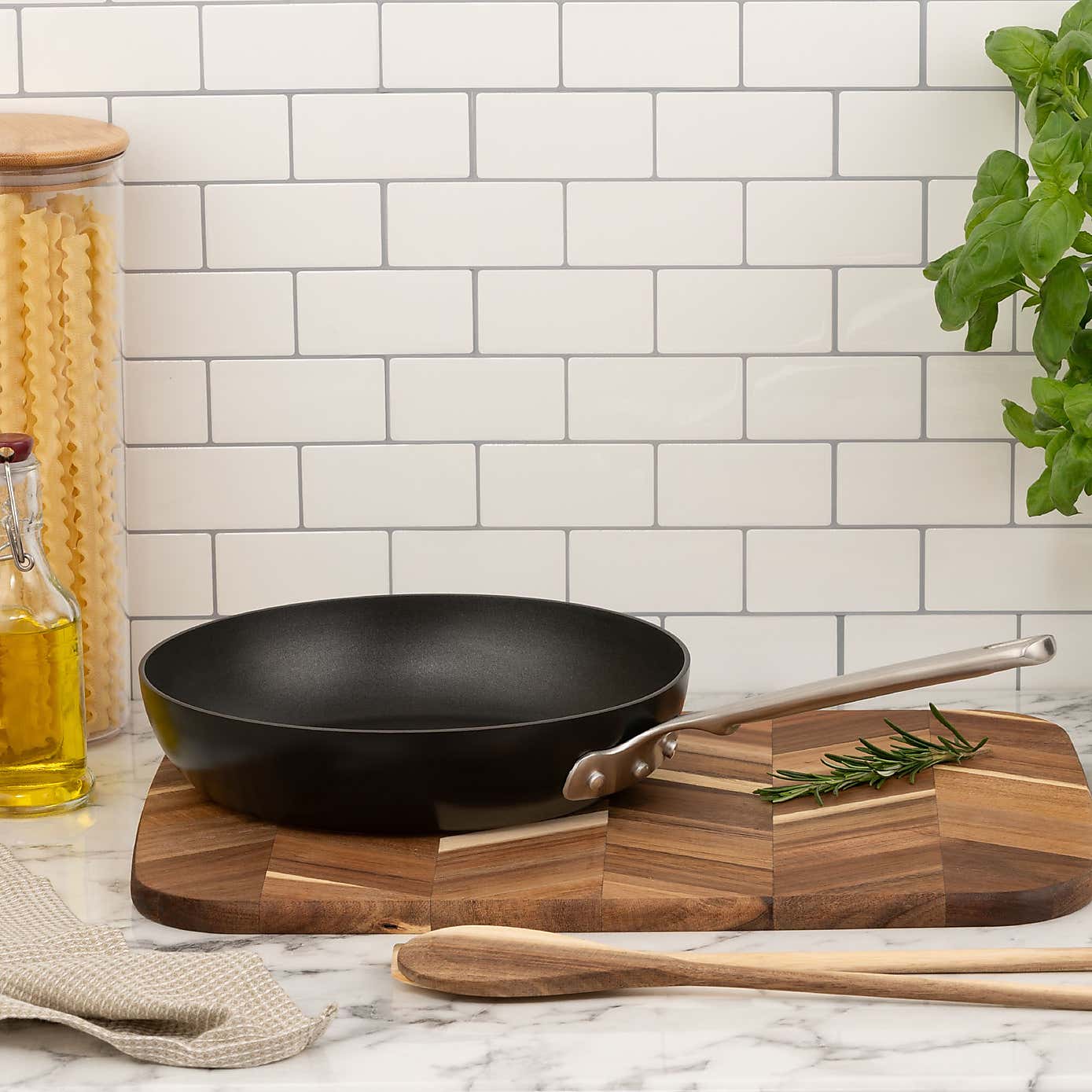 Gourmet Stainless Steel Non-Stick Frying Pan, 24cm