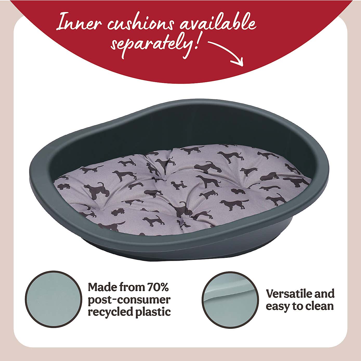 Rosewood Plastic Pet Bed