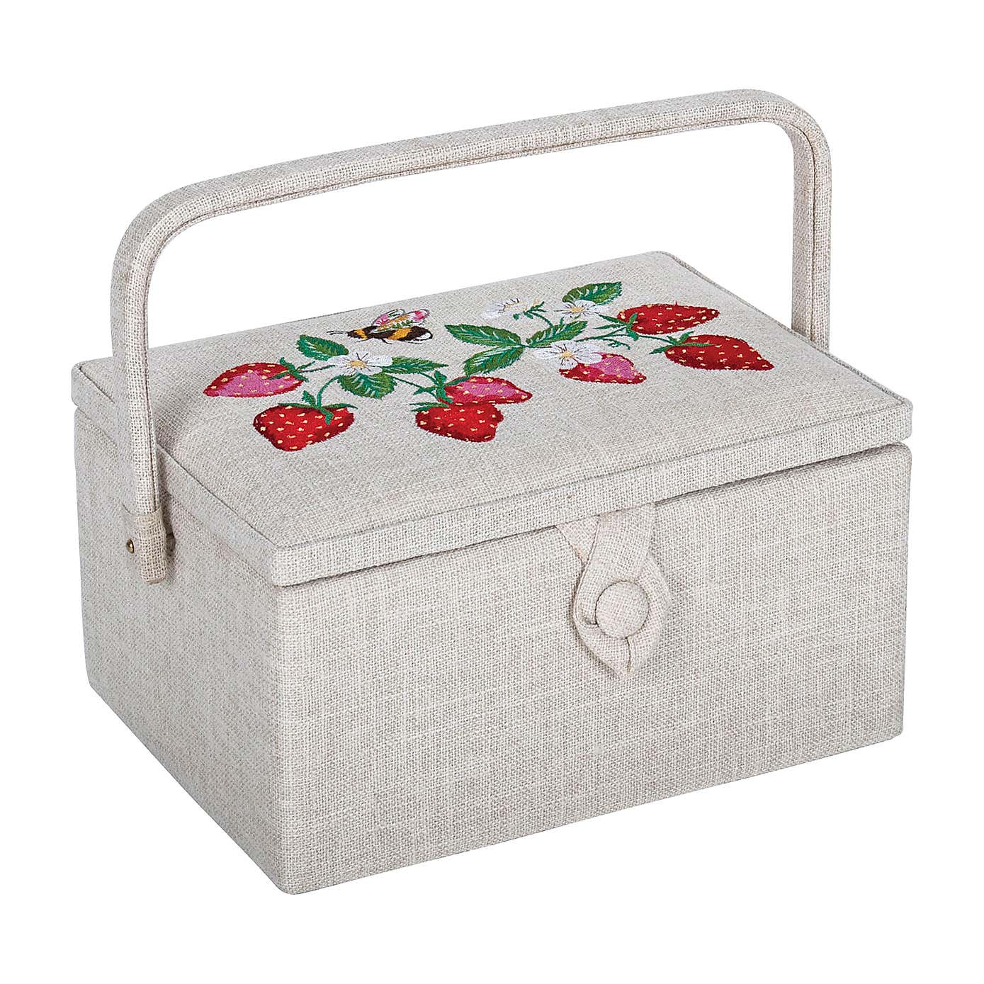 Hobby Gift Strawberry Greenhouse Medium Sewing Basket