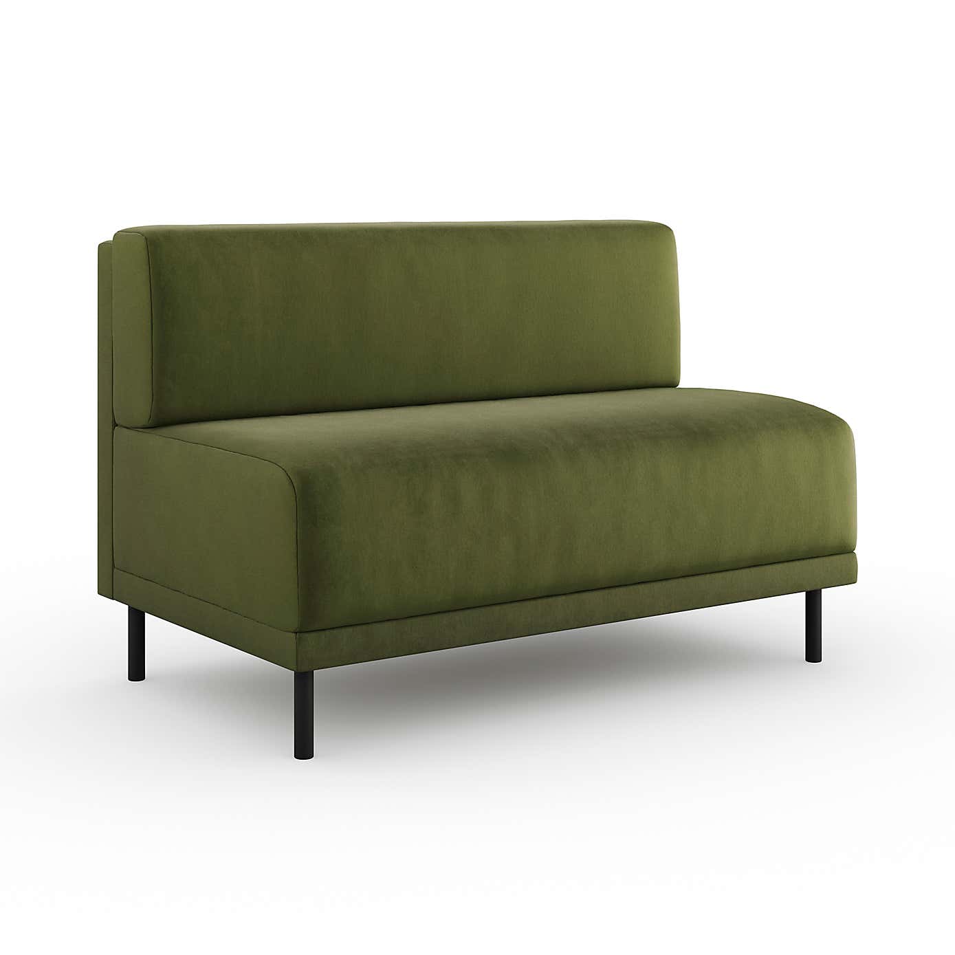 Mae Long Dining Bench, Matte Plush Velvet