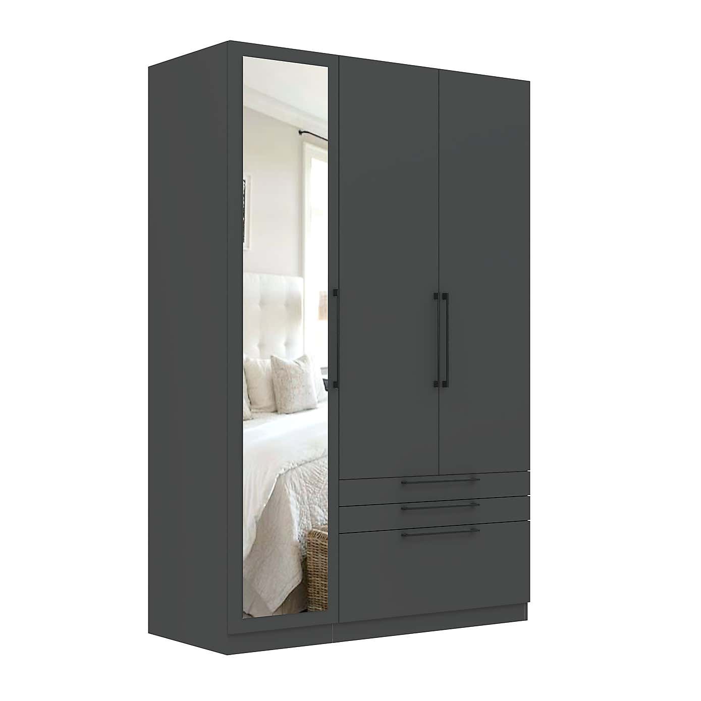 Foster Triple 3 Drawer Wardrobe