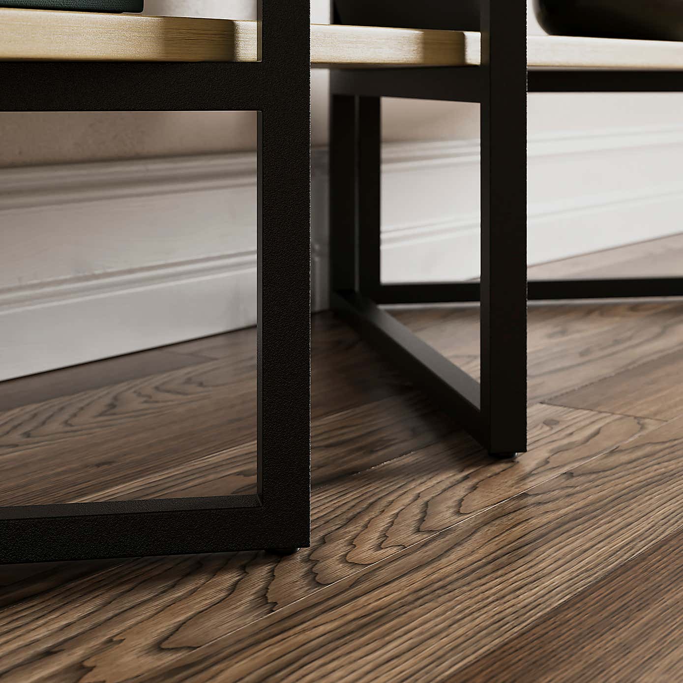 Ramson Tall and Wide Shelving Unit, Oak and Black