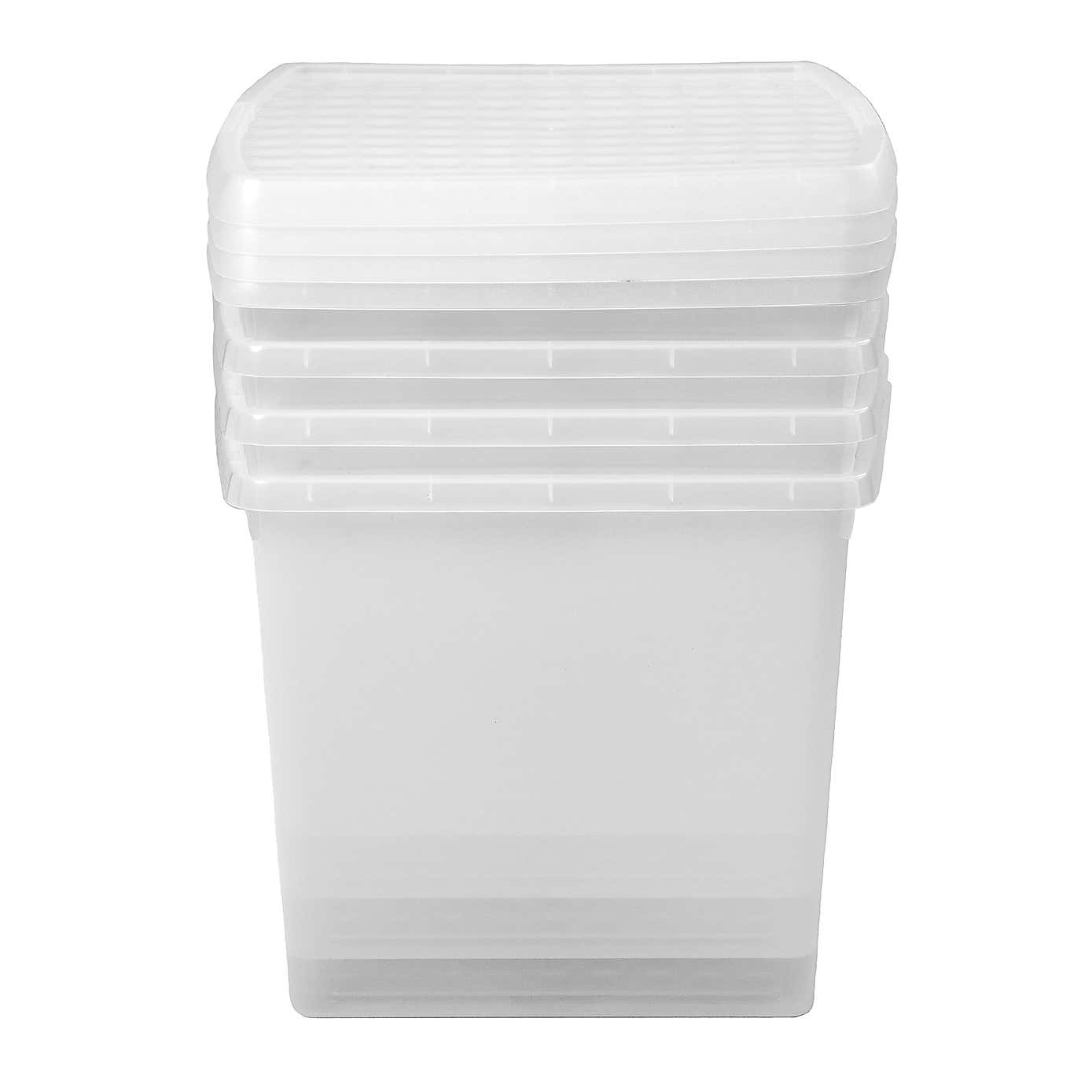 Wham Clip Pack of 4 Square Storage Boxes With Lids
