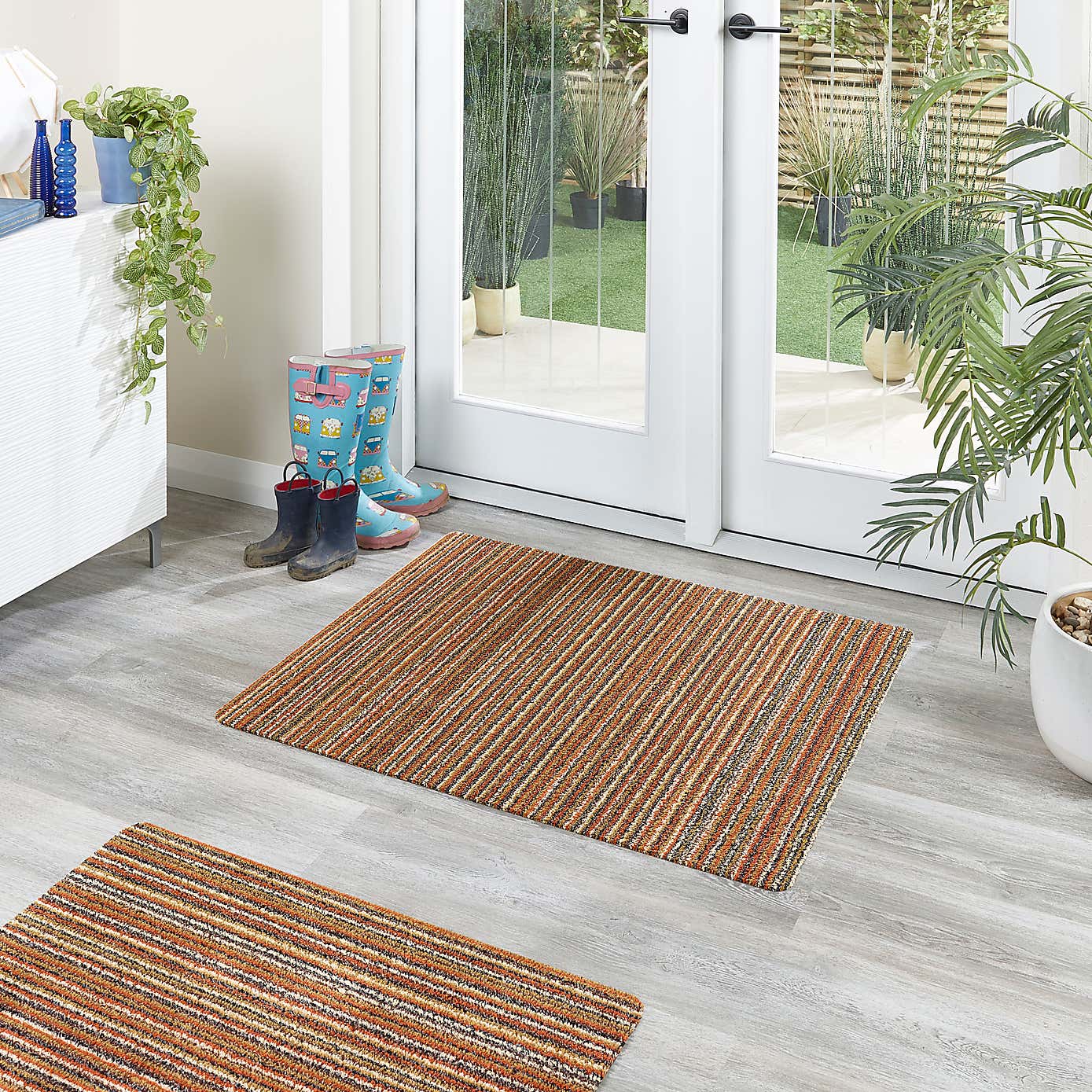 Marvel Striped Washable Cotton Utility Mat