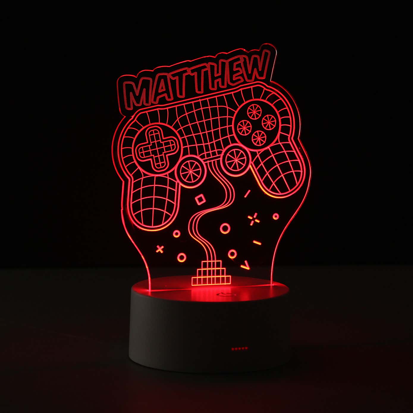 Personalised Name Gaming Colour Changing Night LED Light