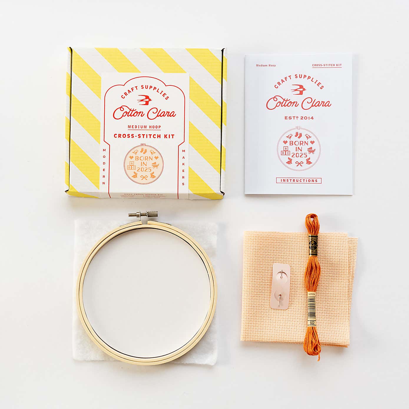 Cotton Clara Born in 2025 Cross Stitch Kit