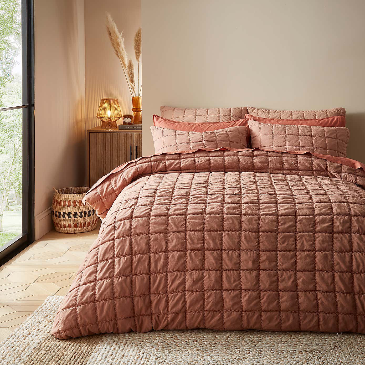 Evana Stitch Standard Pillowcase Pair