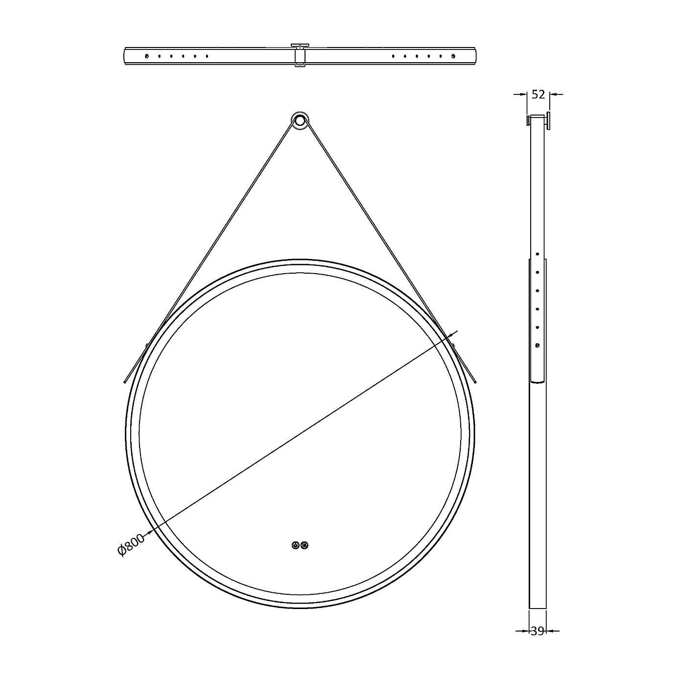 LED Round Illuminated Mirror
