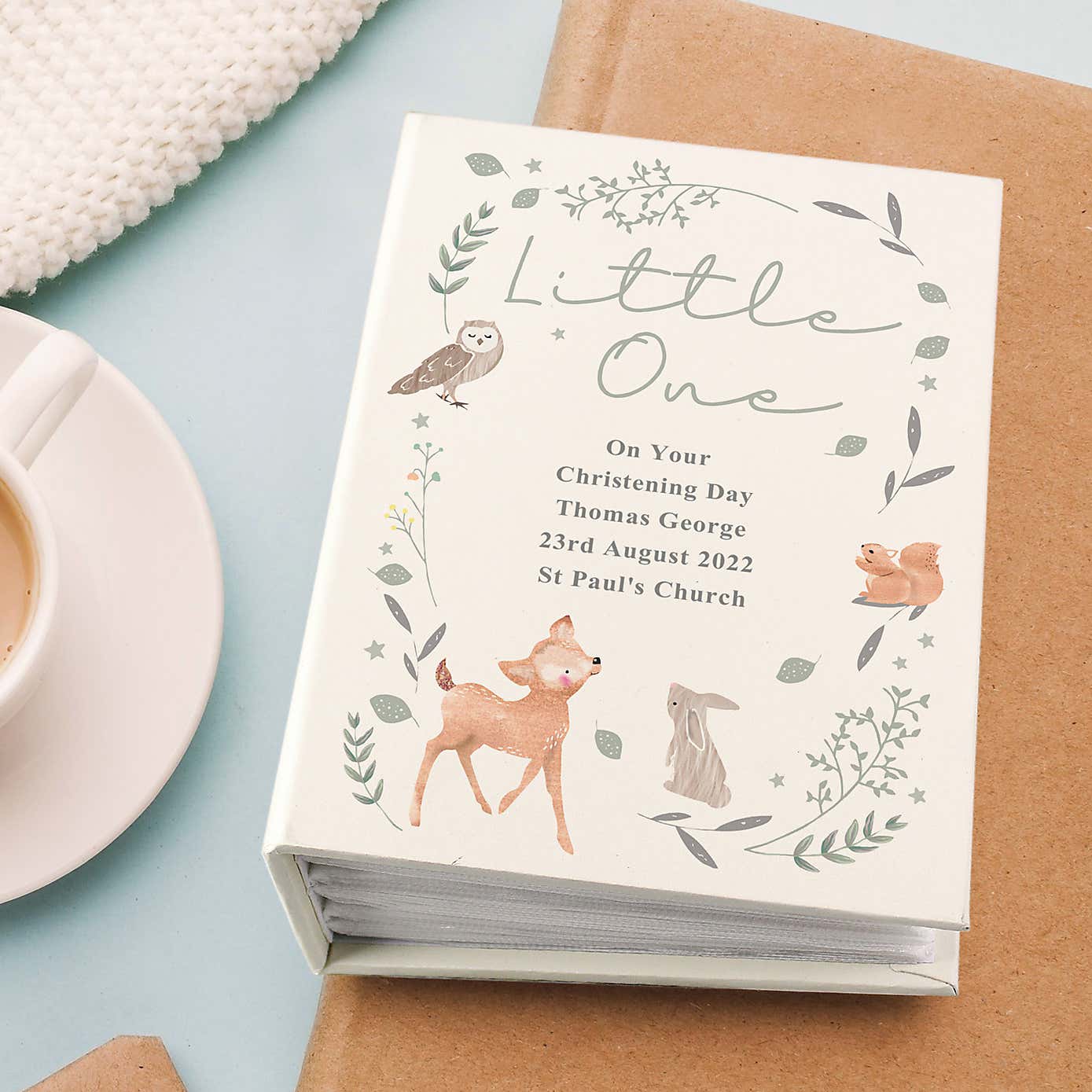 Personalised Woodland Animals Photo Album with Sleeves