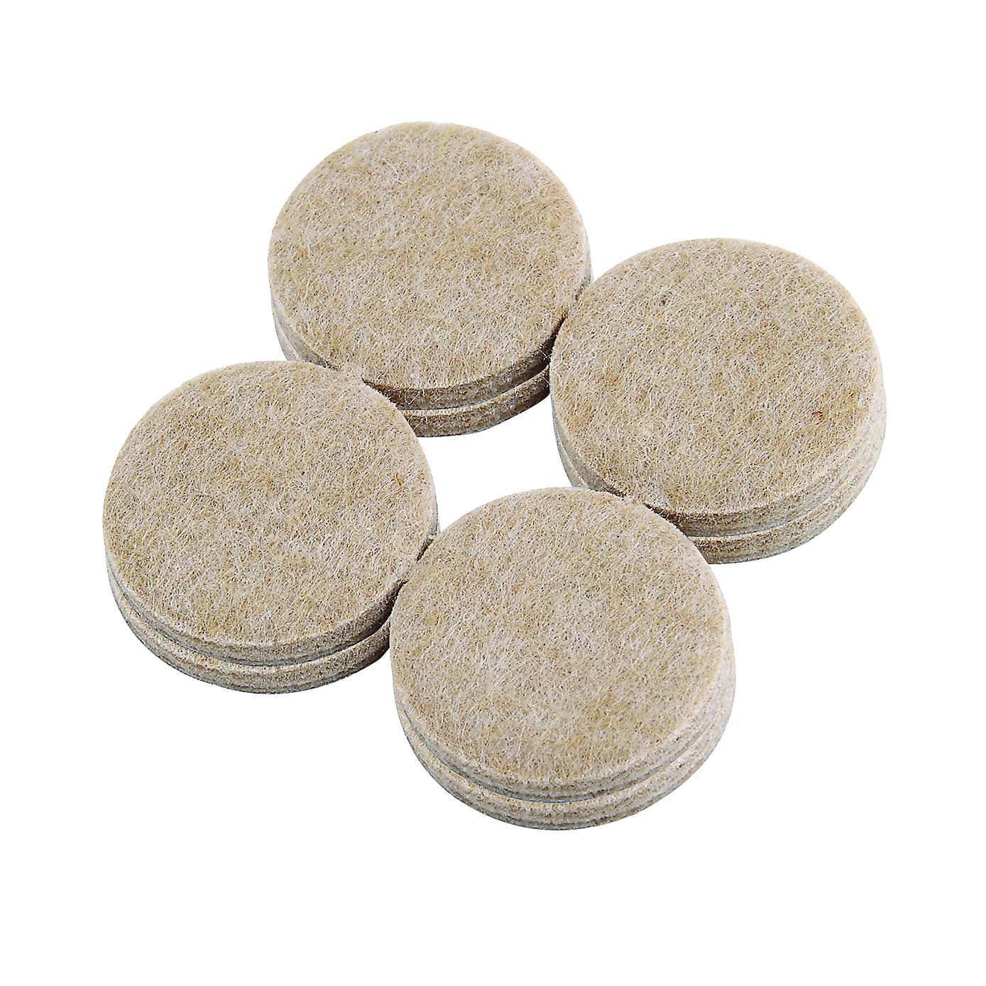 Felt Gard Pads Round 38mm Pack of 8 Natural