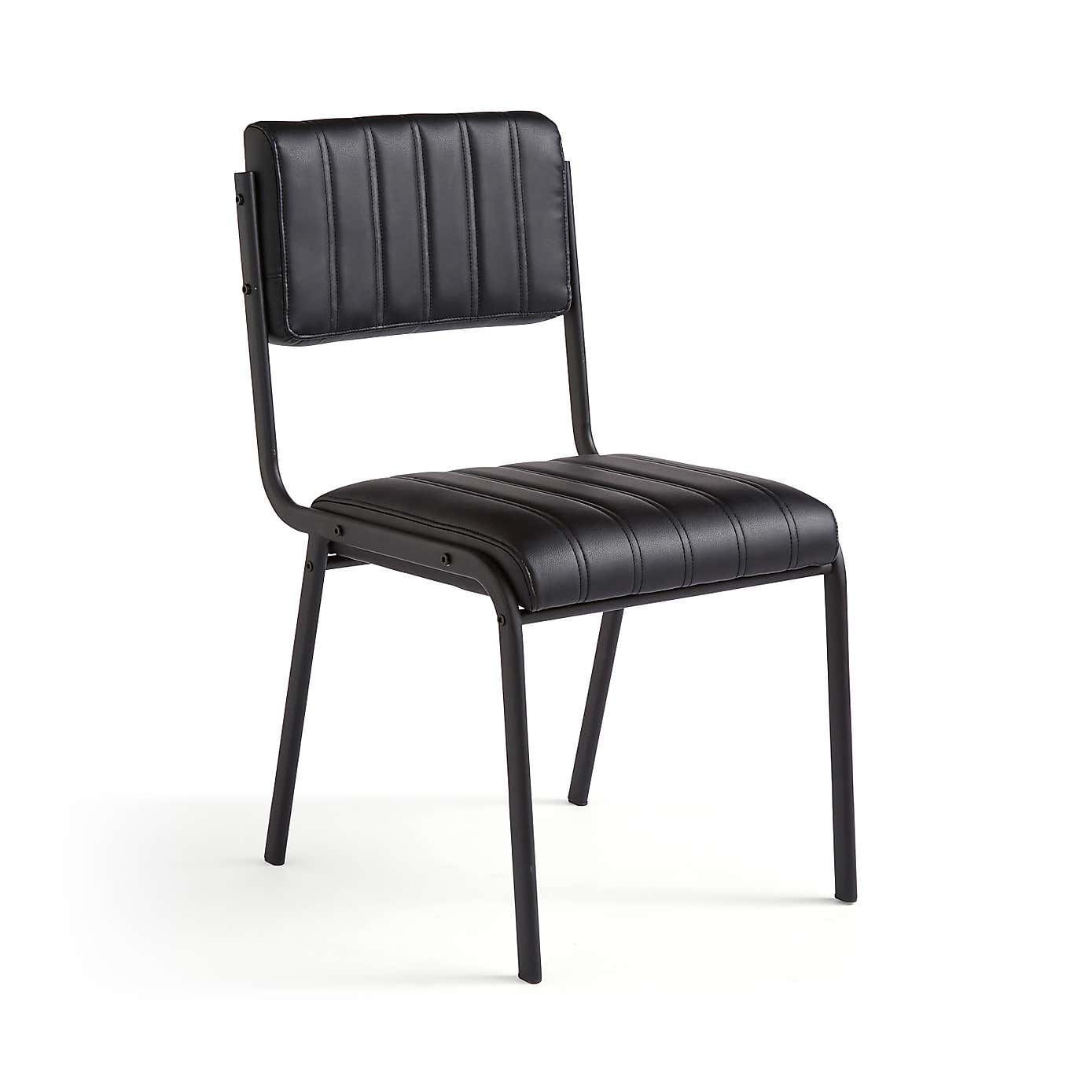 Rhys Set of 2 Dining Chairs, Faux Leather