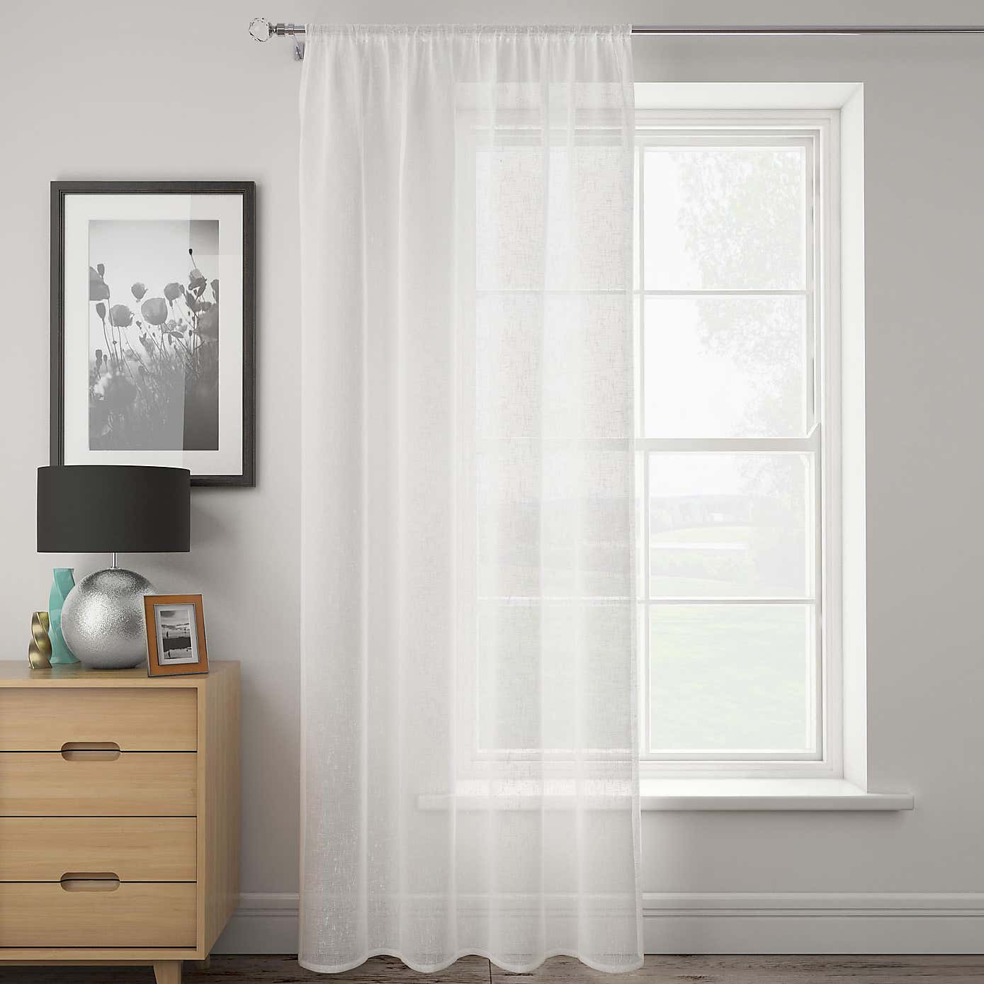 Boucle Slot Top Single Voile Panel