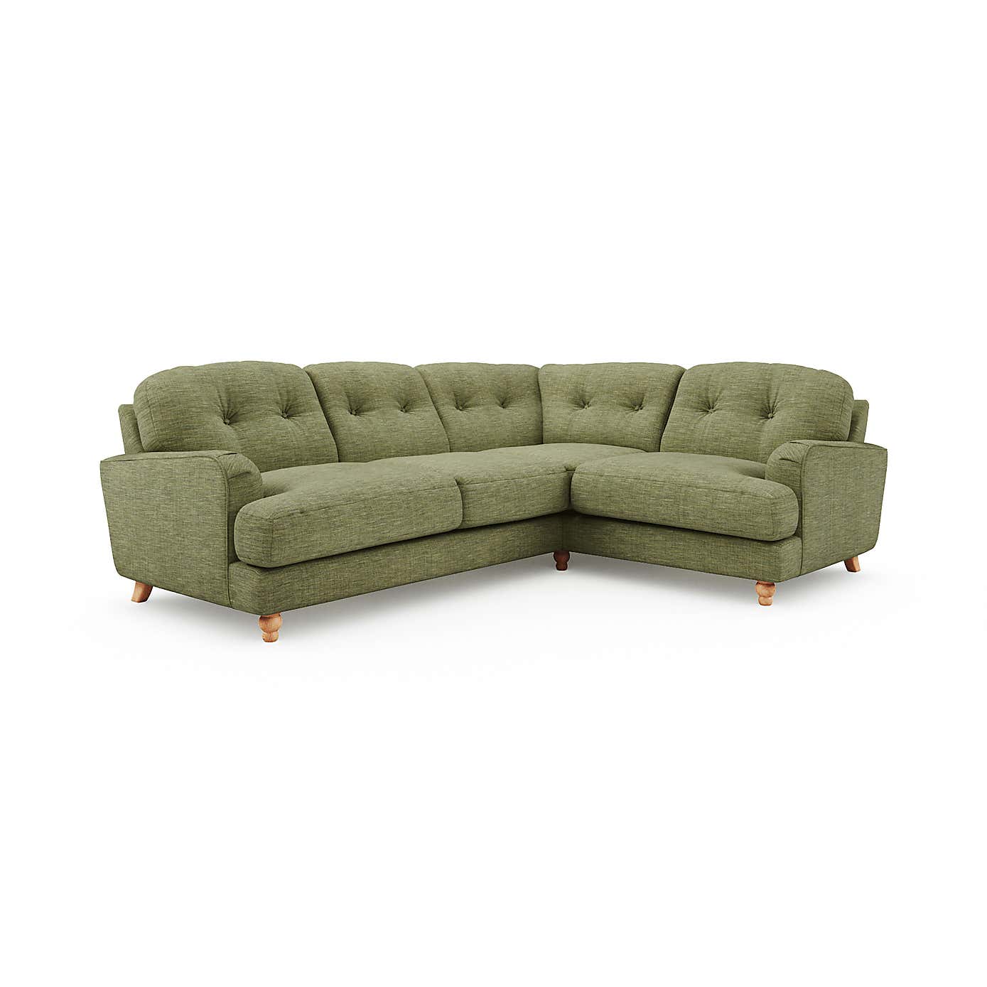 Martha Slub Faux Linen Full Corner Sofa