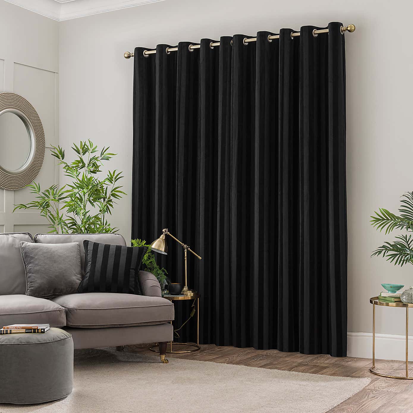Milford Stripe Eyelet Curtains