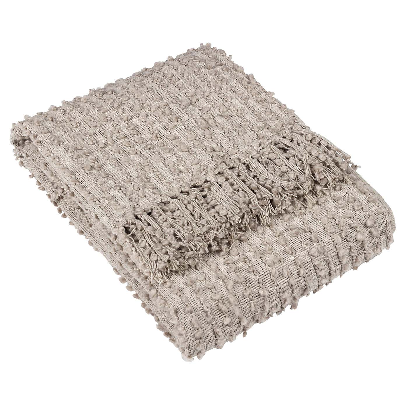 Arvo Boucle Polycotton Yarn Throw 130cm x 180cm