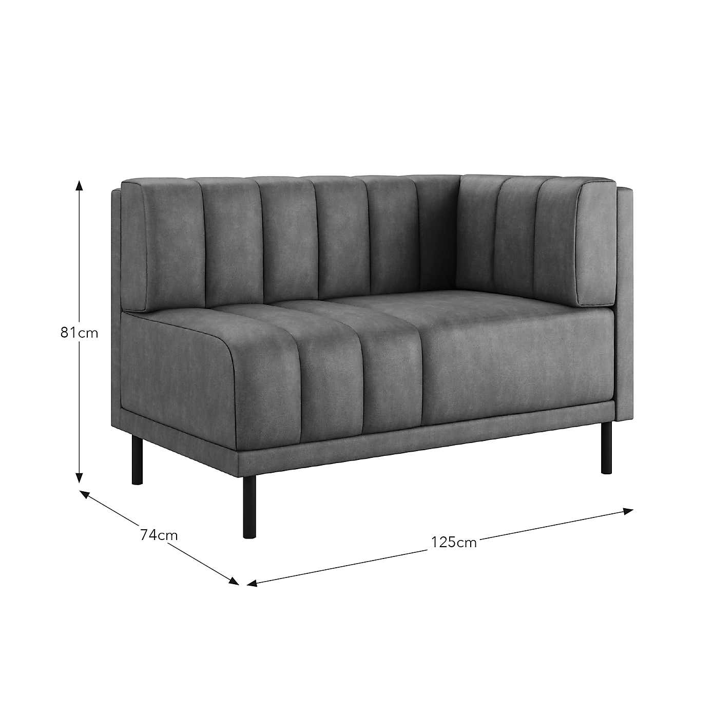 Amali Corner Dining Bench, Faux Leather