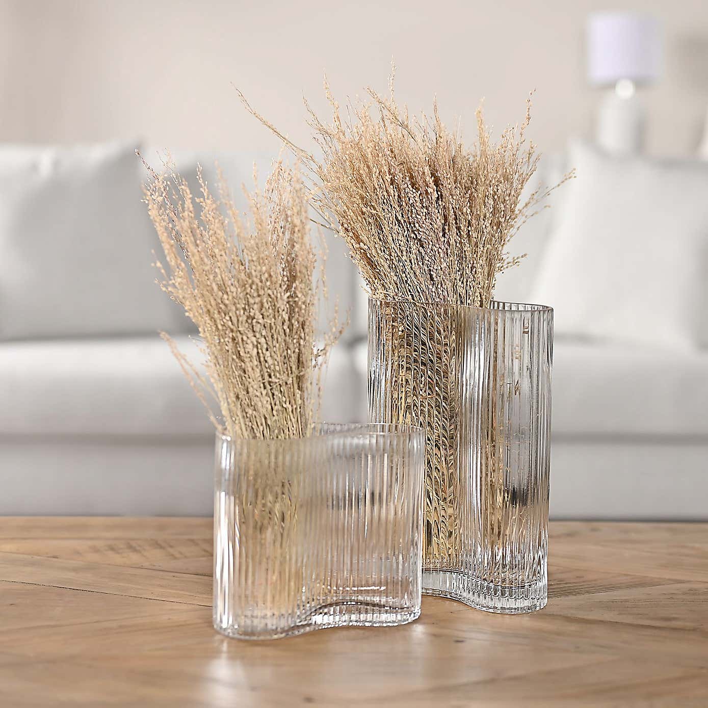 Hestia Ribbed Glass Vase