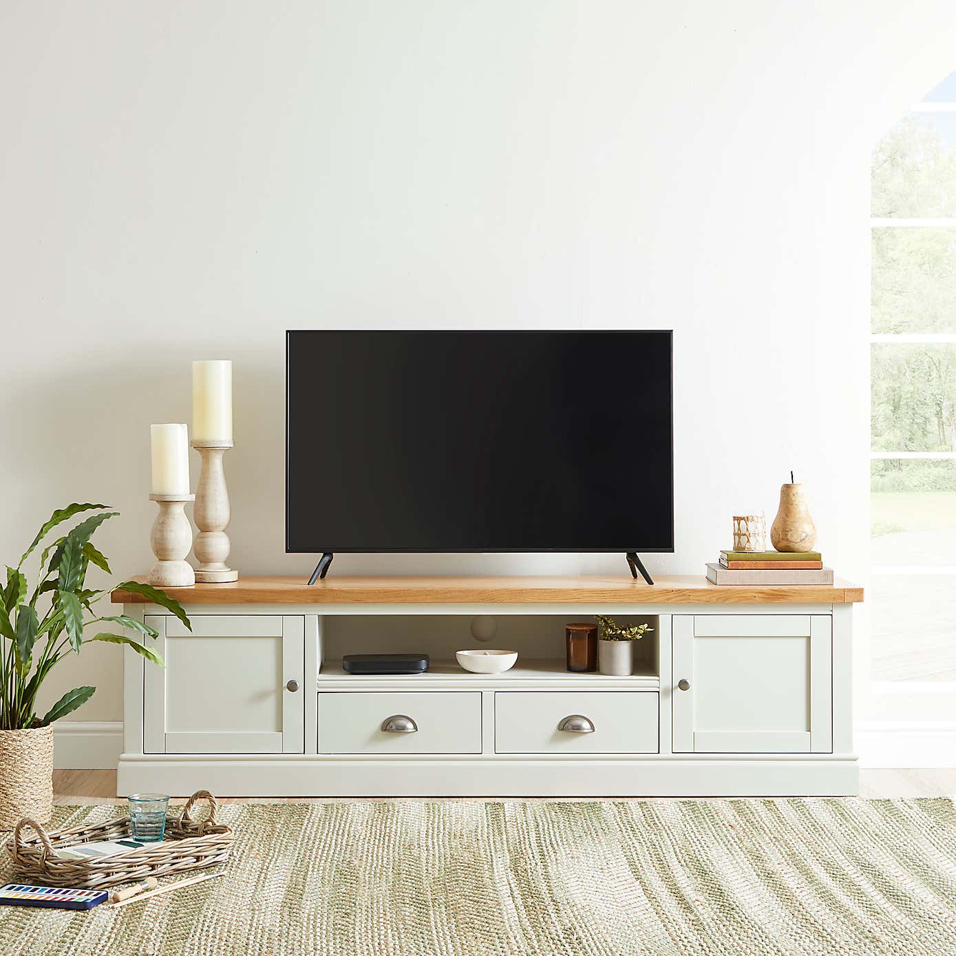 Compton Ivory Extra Wide TV Stand