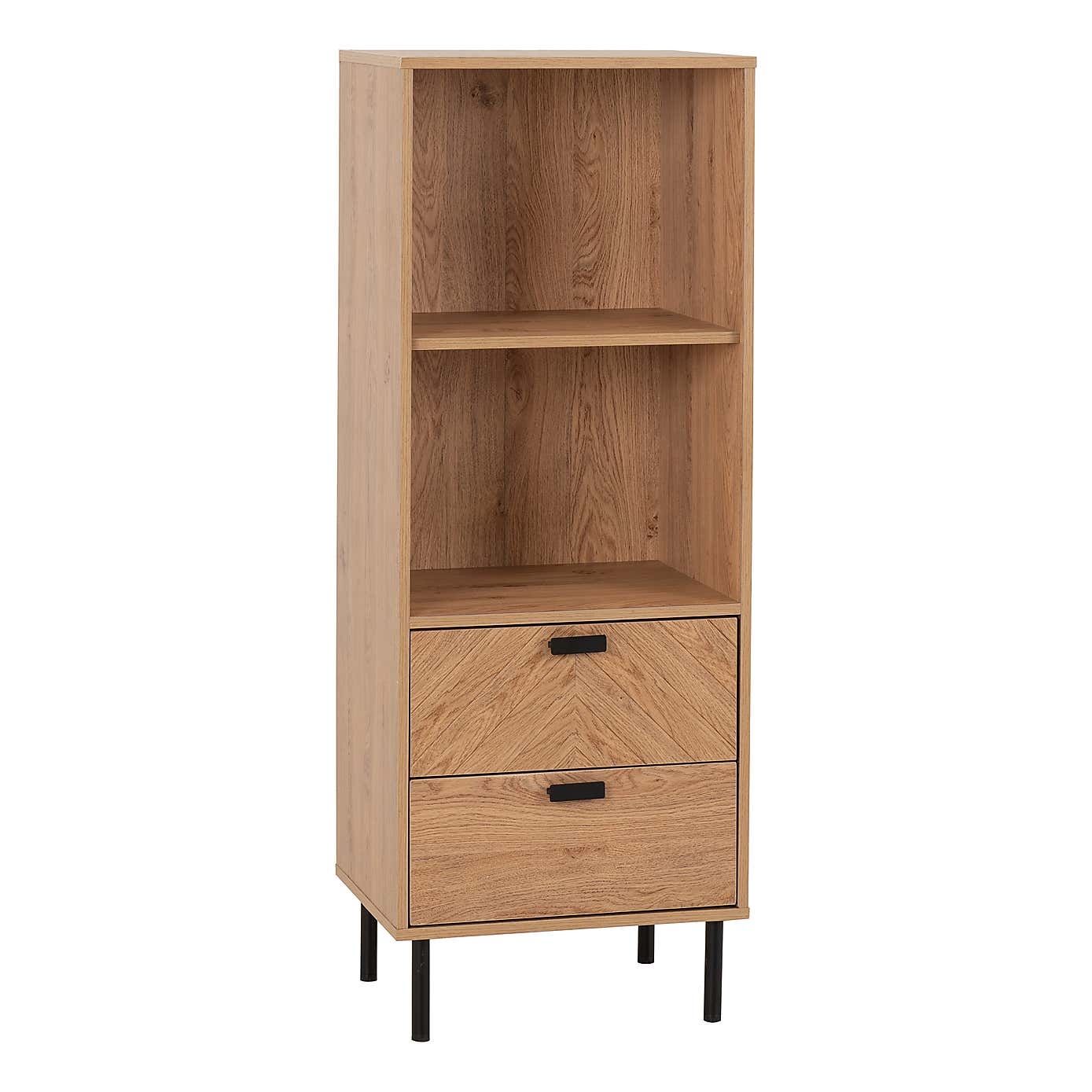 Leon 2 Drawer and 2 Shelf Cabinet