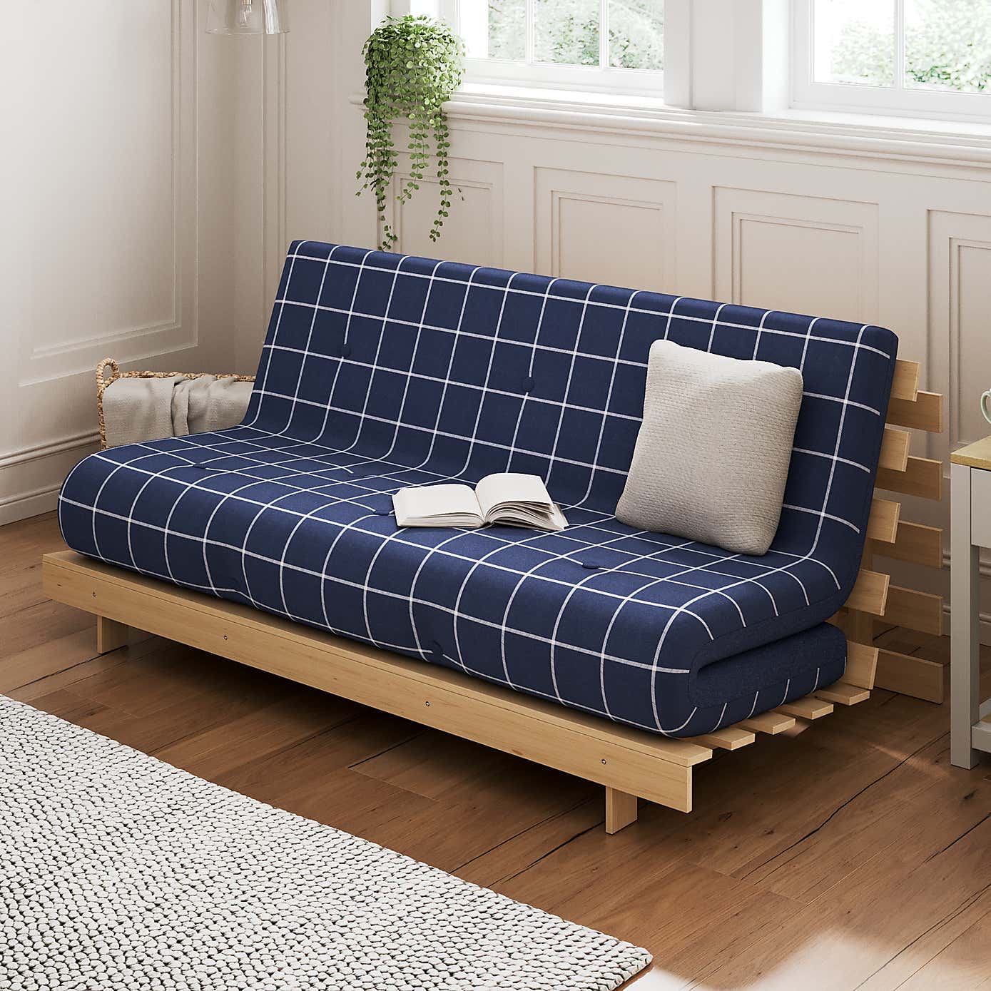 Mito Double Window Pane Check Futon