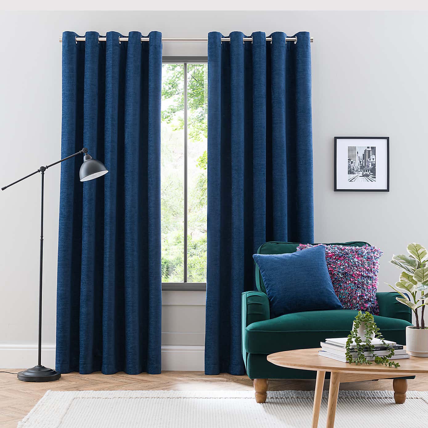Genoa Chenille Blackout Eyelet Curtains