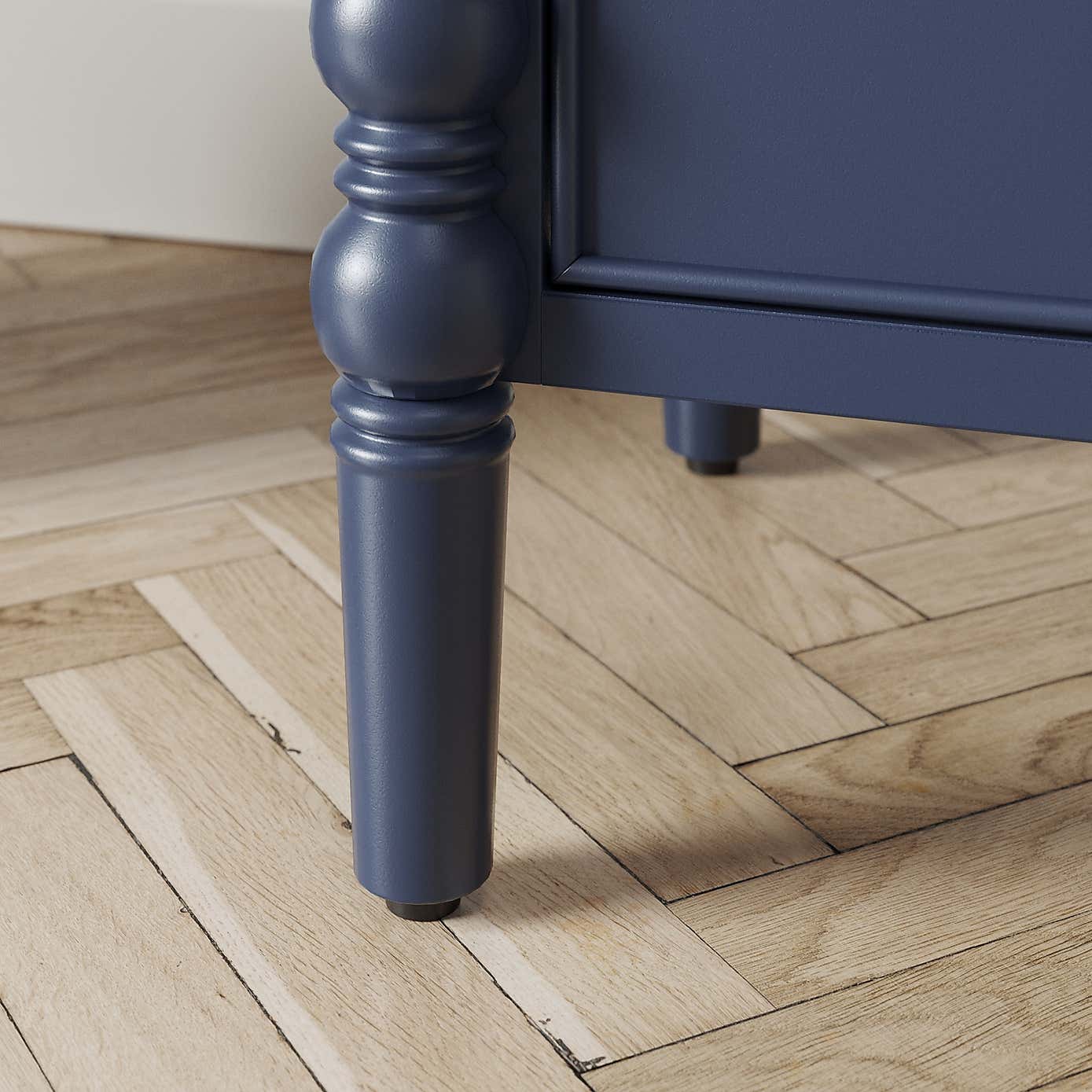 Pippin 2 Drawer Bedside Table, Navy