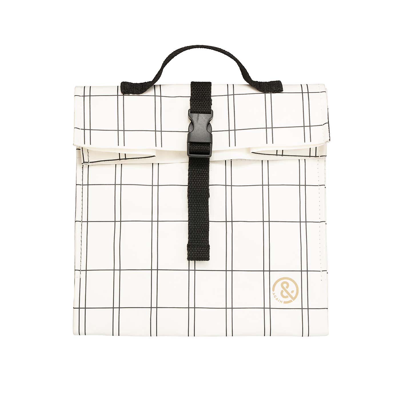 &Again Grid Paper Cooler Lunch Bag